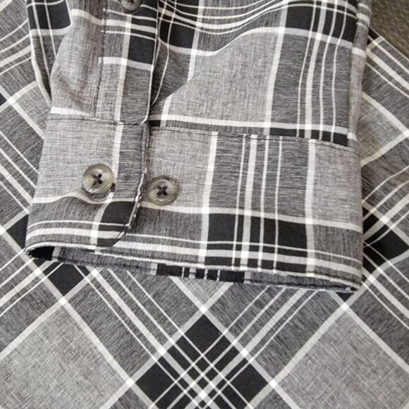 Magellan Outdoors Men's 3XL Long Sleeve Classic Fit Shirt in Black Plaid - Picture 11 of 12